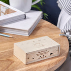 Reveil Flip Click - Erable Naturel Blanc