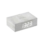 Reveil Flip Click - Bouleau Naturel Blanc