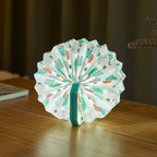 Lampe Smart Accordion - Velours Bleu Géometrique