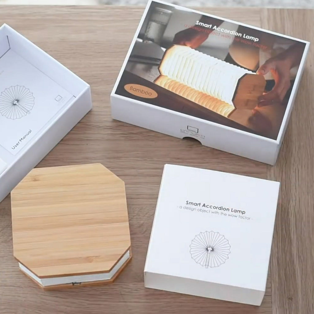 Lampe Smart Accordion - Noyer Naturel