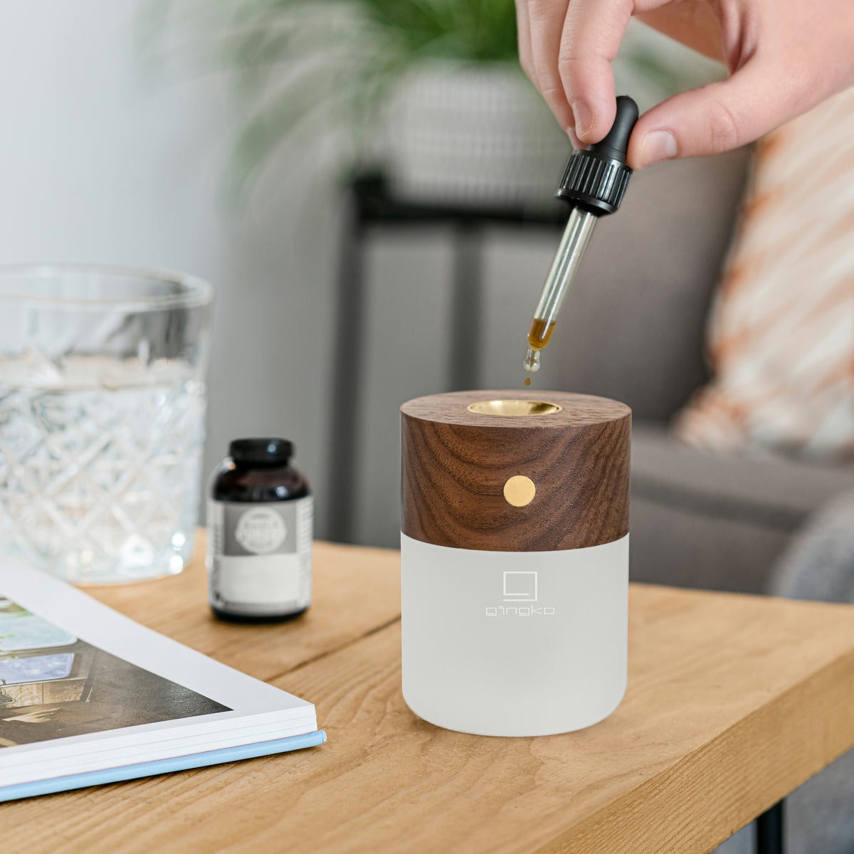 Lampe Smart Diffuser - Noyer