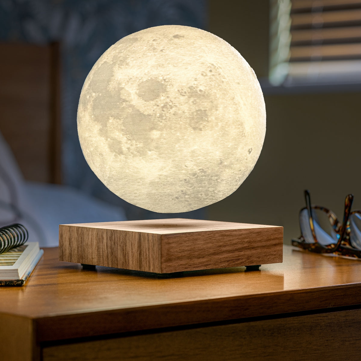 Lampe Smart Moon - Noyer Naturel