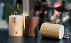 Drum Light Bluetooth Speaker - Natural Walnut