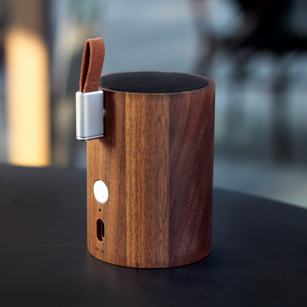 Drum Light Bluetooth Speaker - Natural Walnut