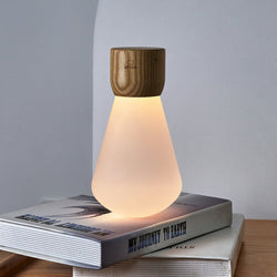 Lampe Ampoule Pentagon - Frêne Blanc - 2 Tailles