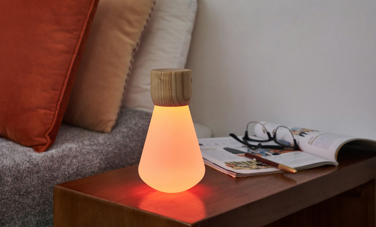 Lampe Ampoule Pentagon - Frêne Blanc - 2 Tailles