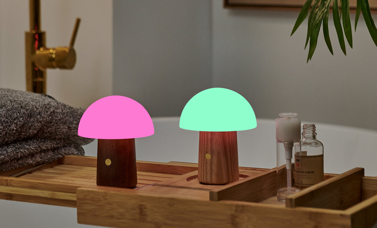 Lampe Champignon Alice - Frêne Blanc - 2 Tailles