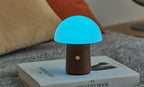 Lampe Champignon Alice - Noyer Naturel - 2 Tailles