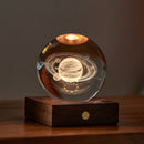 Diseño Gingko - Luz de cristal ámbar - Saturno