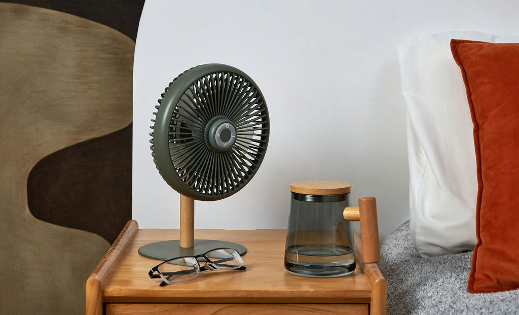 Lampe-Ventilateur de Bureau - Vert Kaki