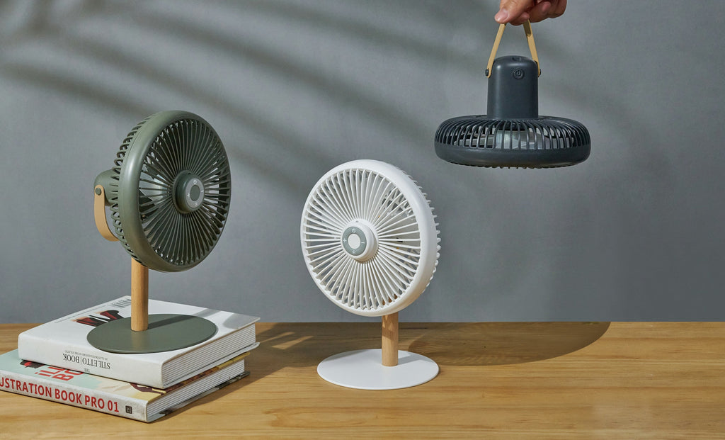 Lampe-Ventilateur de Bureau - Vert Kaki