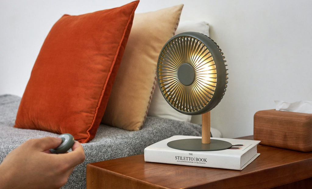 Lampe-Ventilateur de Bureau - Vert Kaki