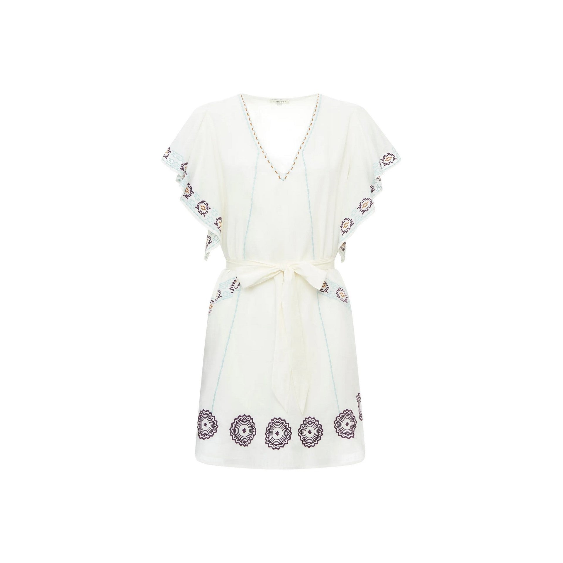 Alma Deia - Embroidered Kimono Dress - Off-White - Women