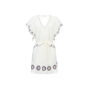Alma Deia - Robe Kimono Brodée - Blanc Cassé - Femme