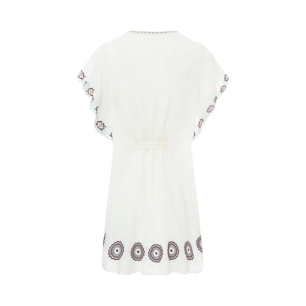 Alma Deia - Embroidered Kimono Dress - Off-White - Women