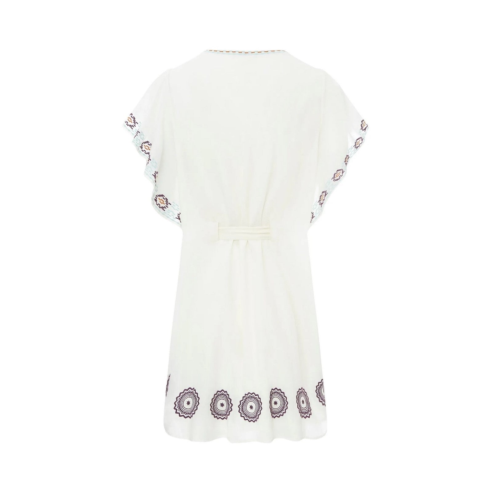 Alma Deia - Embroidered Kimono Dress - Off-White - Women