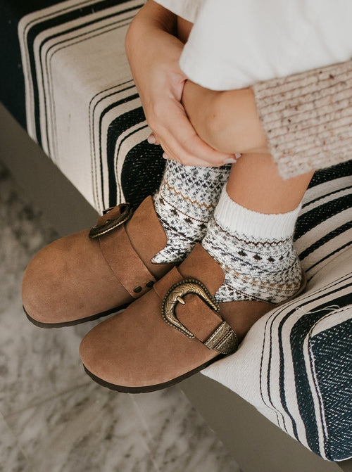 Zuecos Huma Velour Terra