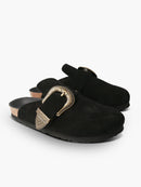 Zuecos Huma Velour Negro