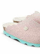 Pantuflas de fieltro rosa Candy