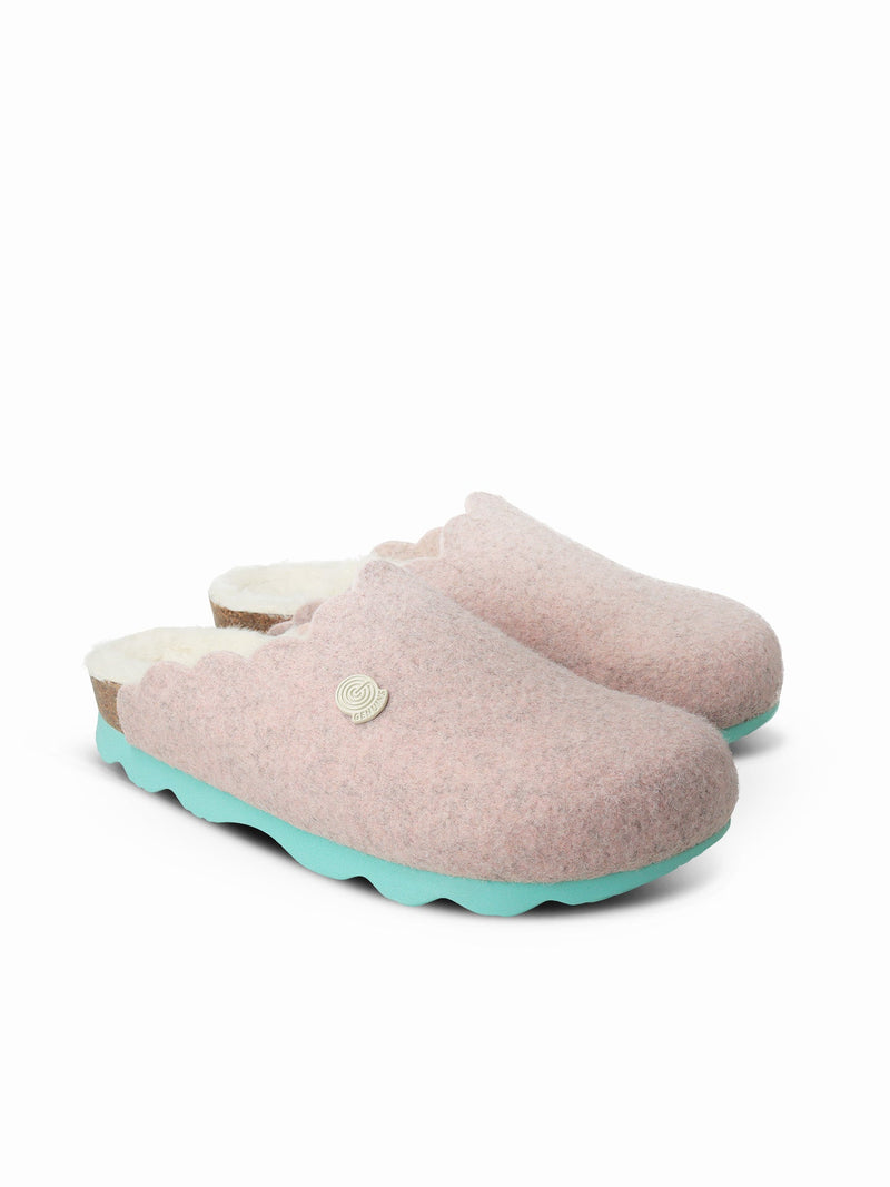 Pantuflas de fieltro rosa Candy