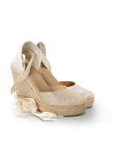 Alpargatas Darya de piel platino