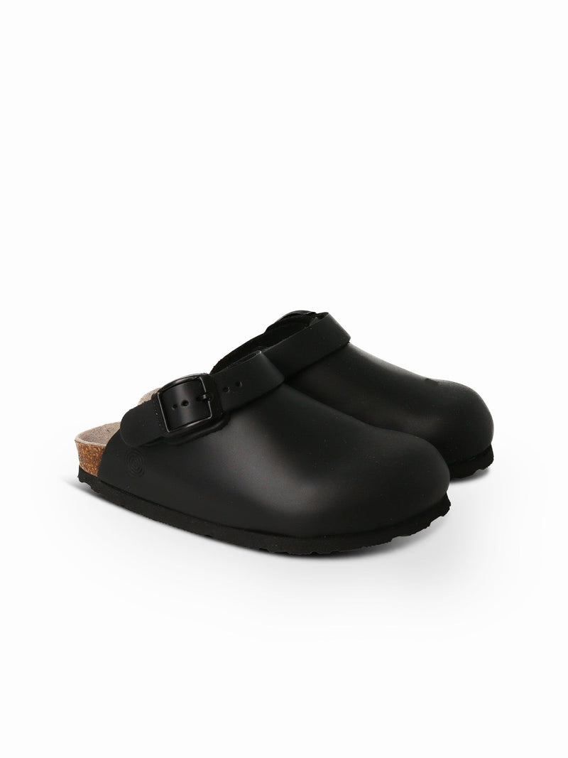 Zuecos Shetland Piel Engrasada Negro