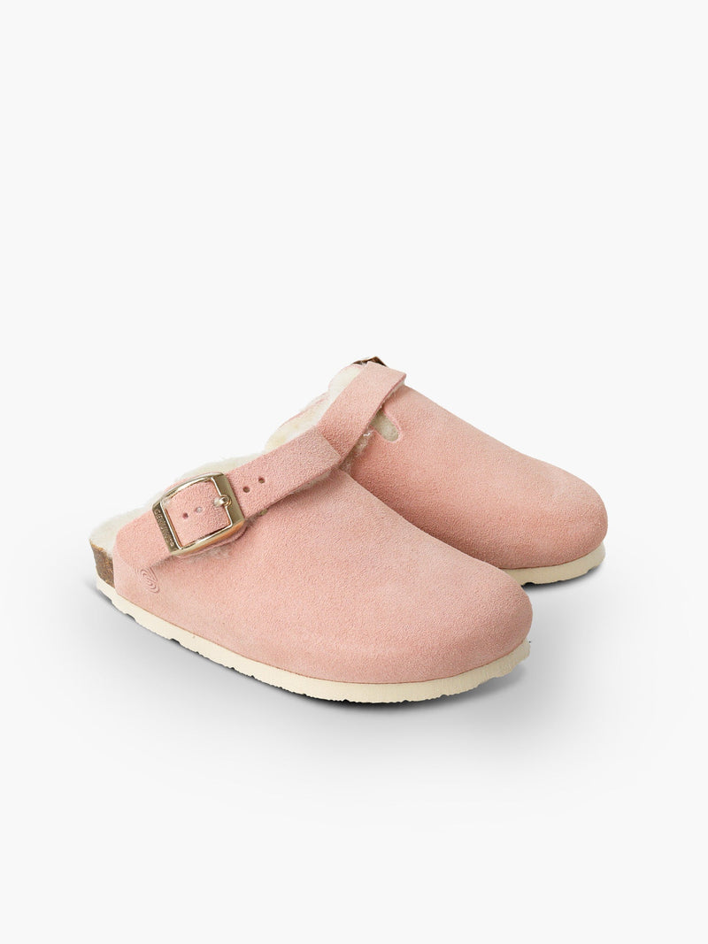 Zuecos de maquillaje de lana y terciopelo Shetland