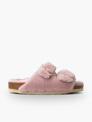Pantuflas Galia De Piel De Oveja Rosado