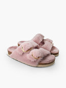 Pantuflas Galia De Piel De Oveja Rosado