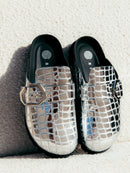 Zuecos Grisel Veganos Plata Coco