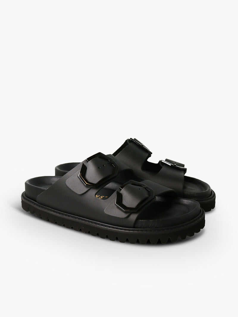 Sandalias Galia de cuero negro