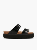 Sandalias Tika Vegan Charol Negro