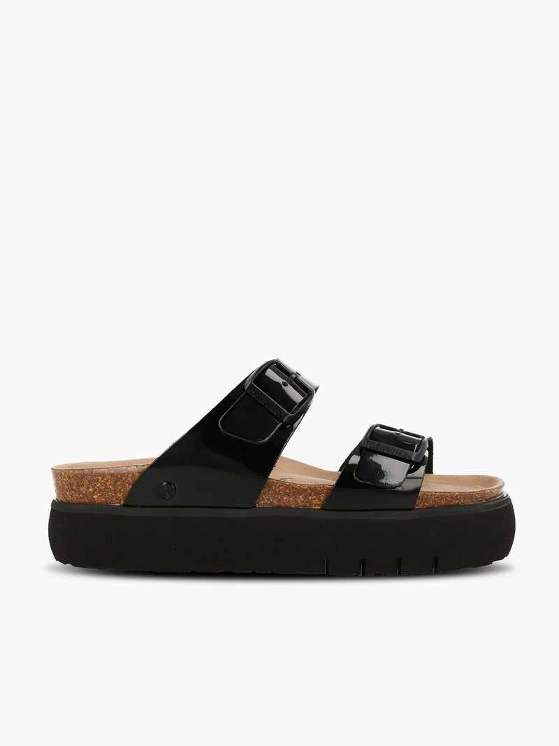 Sandalias Tika Vegan Charol Negro