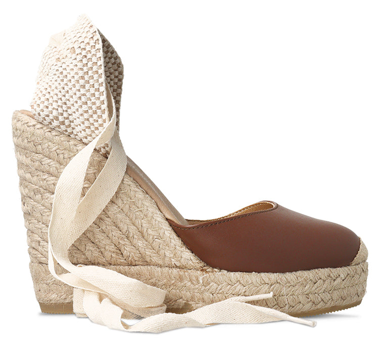 Alpargatas Darya De Piel Color Chocolate