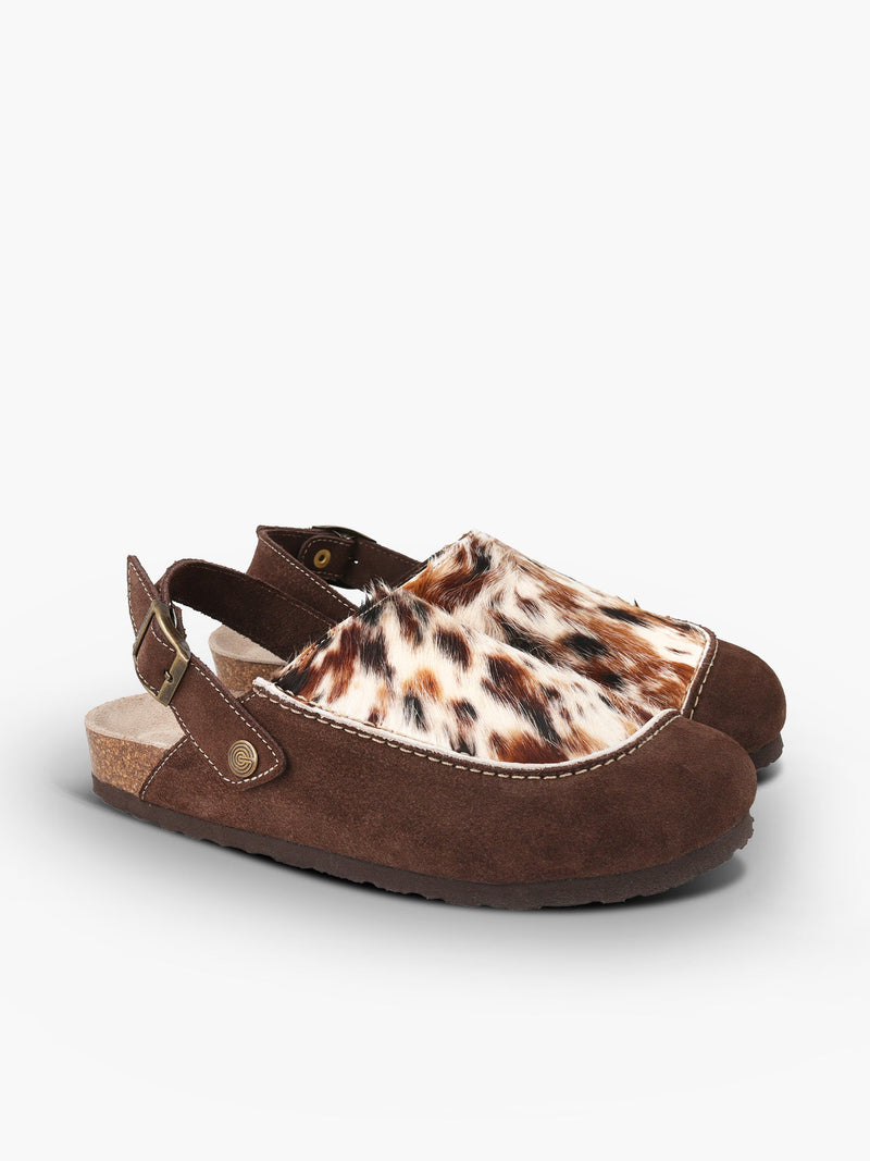 Zuecos Piel Galbano Vaca