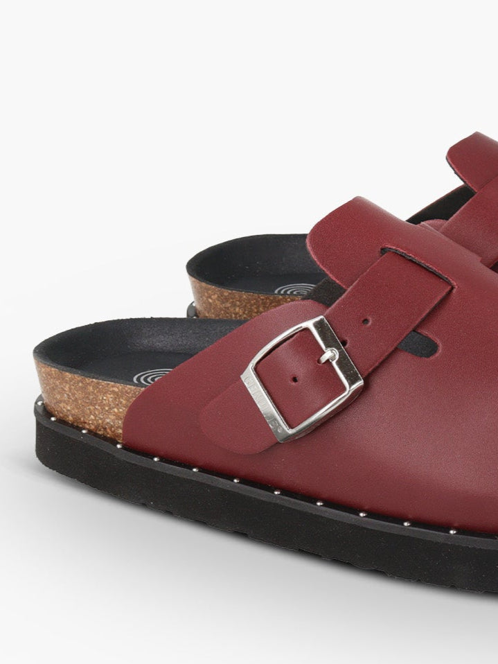 Sabots Riva Vegan Studs Burgundy