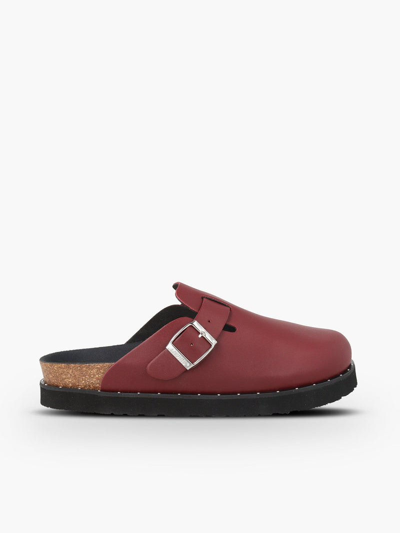 Sabots Riva Vegan Studs Burgundy
