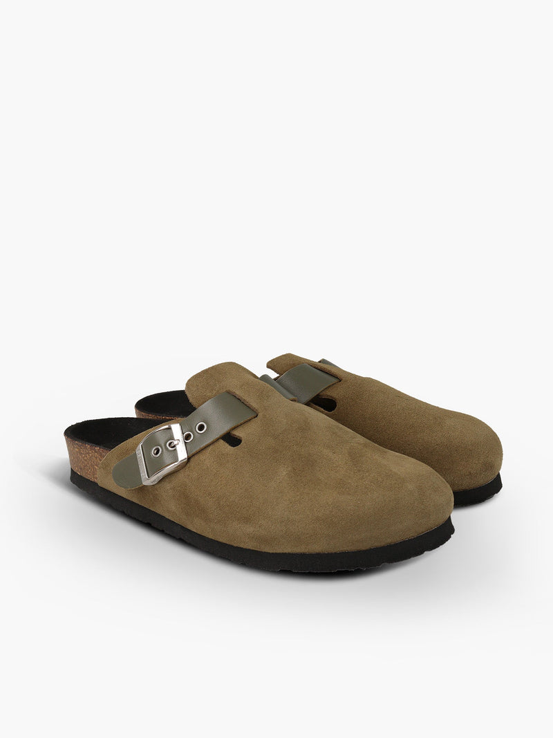 Zuecos Riva Velour Caqui