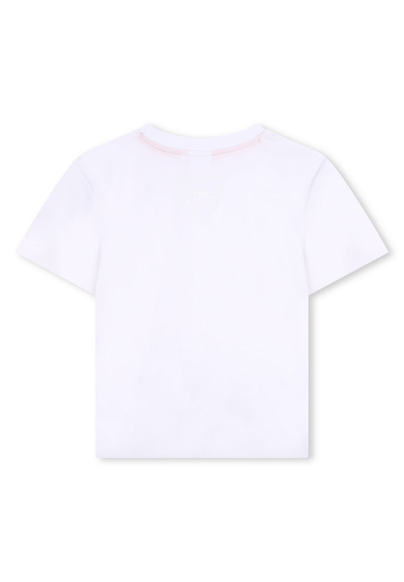 T-Shirt Manches Courtes - Blanc - Fille - Hugo