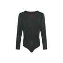 Alma Deia - Body Cache-Cœur En Glitters - Bleu Vert - Femme