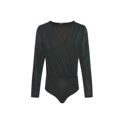 Alma Deia - Body Cache-Cœur En Glitters - Bleu Vert - Femme