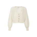 Alma Deia - Buttoned Mohair Cardigan - White/Ecru - Women