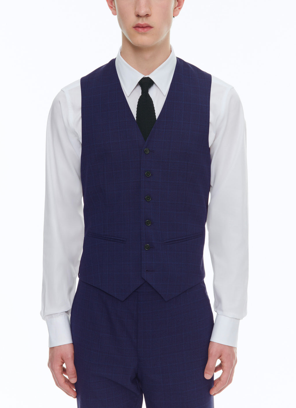 Kostuumgilet In Effen Twill I-Travel - Antraciet