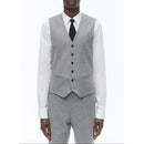 Gilet De Costume En Flanelle De Laine - Gris Moyen