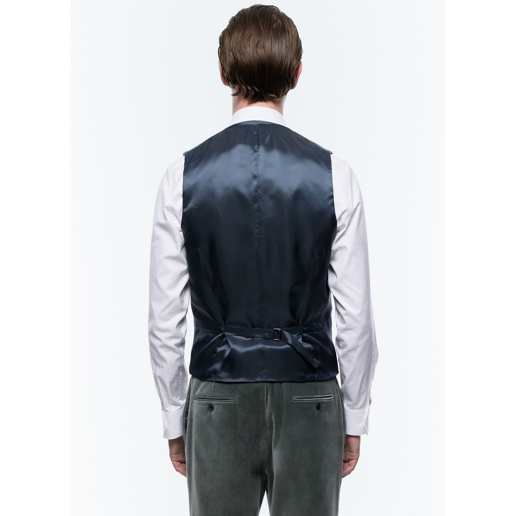 Velvet Suit Vest - Sage Green