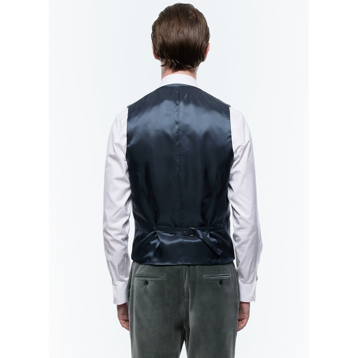 Velvet Suit Vest - Sage Green