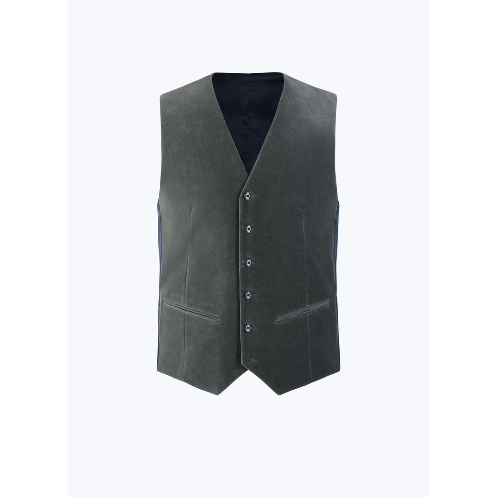 Velvet Suit Vest - Sage Green