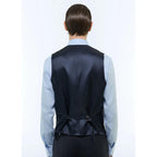 Gilet De Costume En Toile De Laine - Bleu
