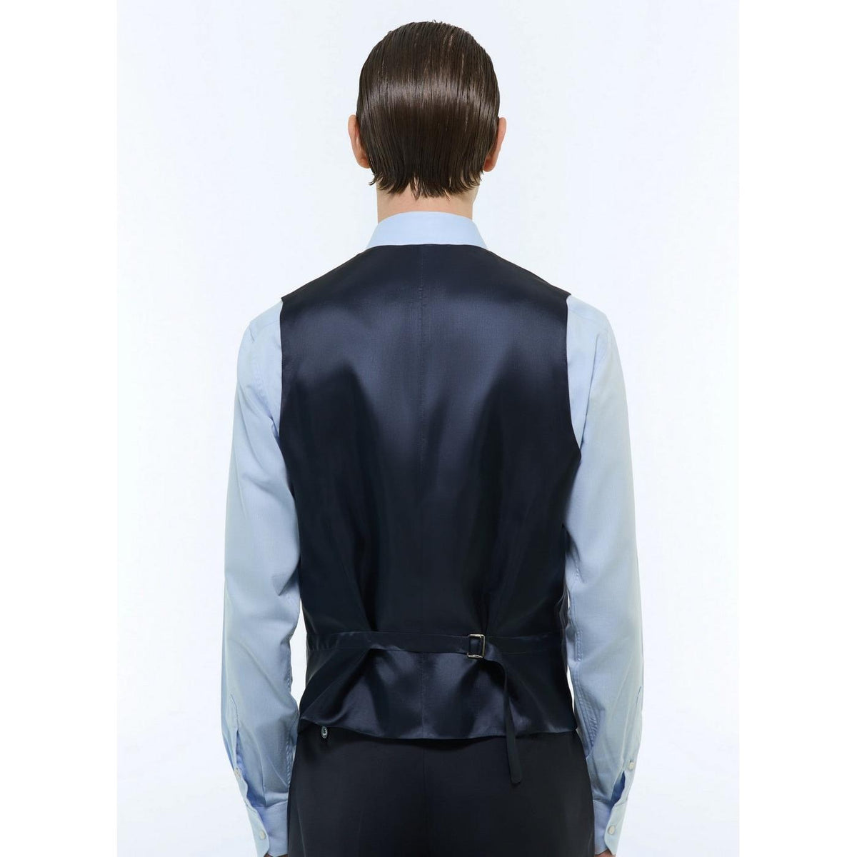 Gilet De Costume En Toile De Laine - Bleu