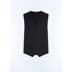 Gilet De Costume En Toile De Laine - Bleu